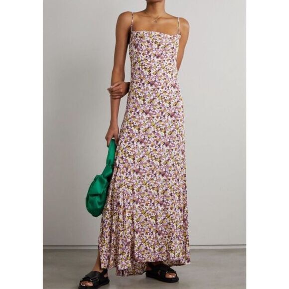 Faithfull Women's Natural Lusia Draped Floral-print Lenzingtm Ecoverotm Size XS - Picture 1 of 9